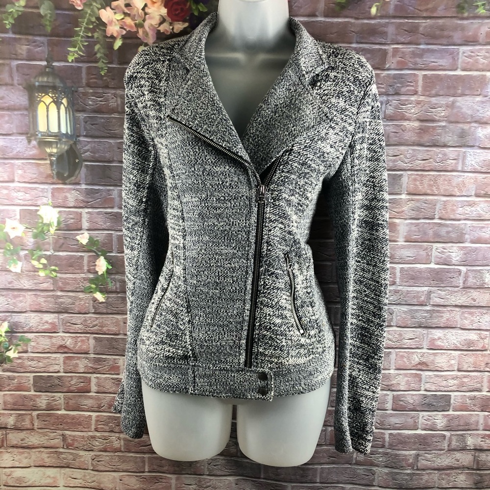 Lucky Brand Women’s Tweed Moto Jacket Size M